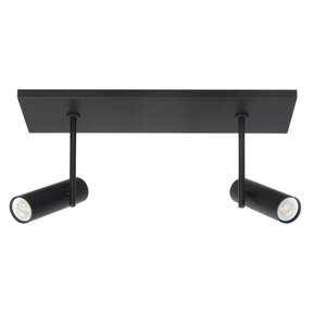 Highlight Moderne Industriële opbouwspot Trend 2-lichts zwart