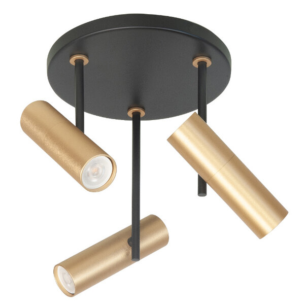Highlight Moderne Industriële opbouwspot Trend 3-lichts goud