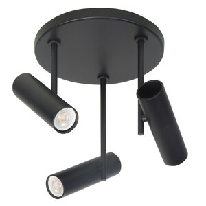 Highlight Moderne Industriële opbouwspot Trend 3-lichts zwart