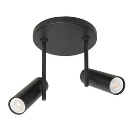 Opbouwspot Trend 2-lichts rond zwart