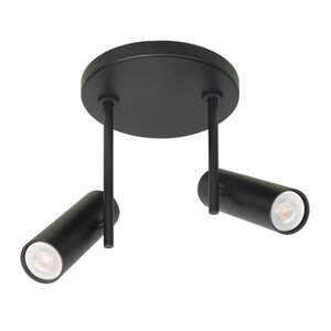 Highlight Moderne Industriële opbouwspot Trend 2-lichts zwart