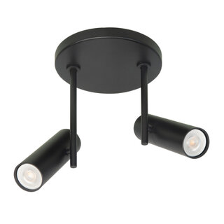 Opbouwspot Trend 2-lichts rond zwart