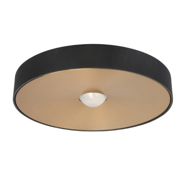 Highlight Moderne - Industriële - Plafondlamp - 26 cm - Zwart - Brons - Bright