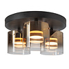 Highlight Moderne plafondlamp Salerno glas 3-lichts goud