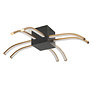 Moderne - Plafondlamp - 8 lichts - Zwart Goud - Spider