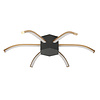 Highlight Moderne plafondlamp Spider 6-lichts 60 cm zwart goud