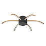 Moderne - Plafondlamp - 6 lichts - 60 cm - Zwart Goud - Spider