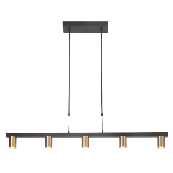Highlight Moderne - Industriële - Hanglamp - 5 Lichts - Goud - Perugia