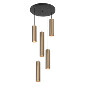 Hanglamp Perugia 5 lichts goud