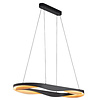 Highlight Moderne Design hanglamp Ascoli ovaal zwart goud