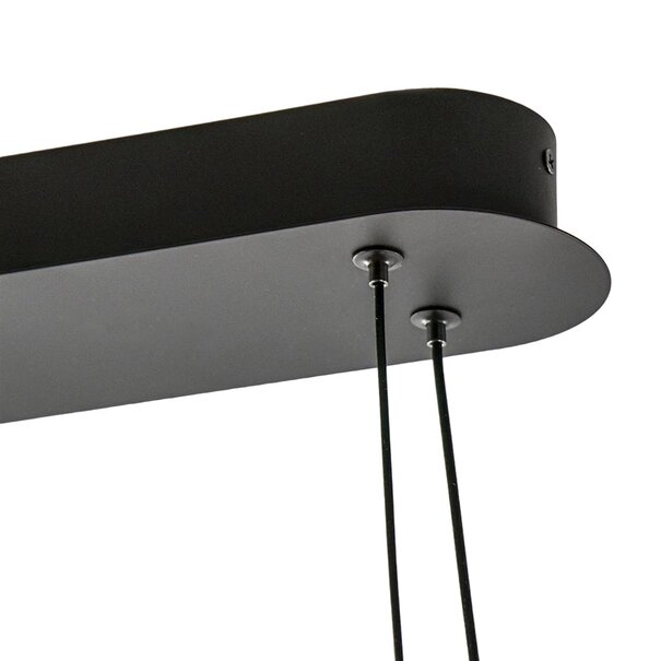 Highlight Moderne Design hanglamp Ascoli ovaal zwart goud