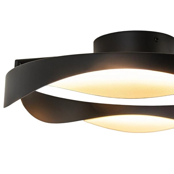 Highlight Moderne Design plafondlamp Ascoli Ø45 cm zwart goud