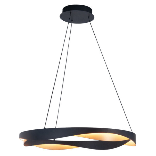 Highlight Moderne - Design - Hanglamp - Zwart - Goud - 64 cm - Ascoli