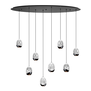 Moderne - Hanglamp - Transparant - 8 lichts - Ovaal - Clear Egg