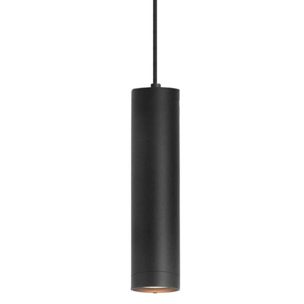 Highlight Moderne hanglamp Perugia 5-lichts Kokers zwart met smoke glas