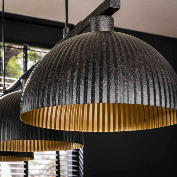 BelaLuz Industriële - Moderne - Hanglamp - 3 Lichts - Charcoal - Strice