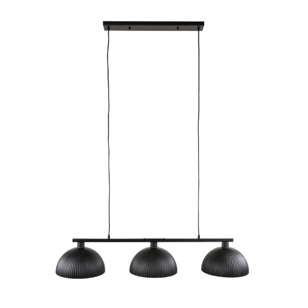 BelaLuz Industriële Moderne hanglamp Strice 3-lichts charcoal