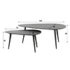 BelaLuz Moderne Industriële salontafel Monte 2 set Keramisch