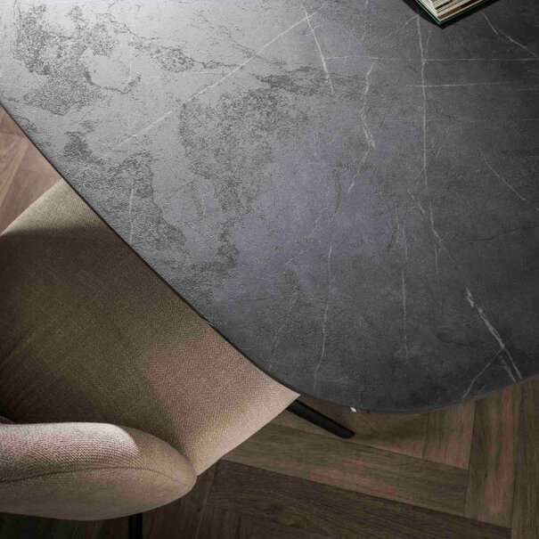 BelaLuz Moderne Industriële eetkamertafel Monte 215 cm deens ovaal