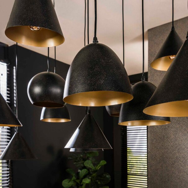 BelaLuz Industriële Design hanglamp Giant 18-lichts charcoal