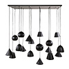 BelaLuz Industriële Design hanglamp Giant 18-lichts charcoal