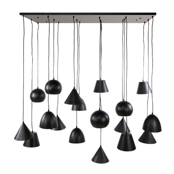 BelaLuz Industriële - Design - Hanglamp - 18 lichts - Charcoal - Giant