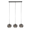 BelaLuz Industriële hanglamp Peach 3-lichts Ø30 cm zwart bruin