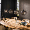 BelaLuz Industriële hanglamp Peach 4-lichts Ø25 cm zwart bruin