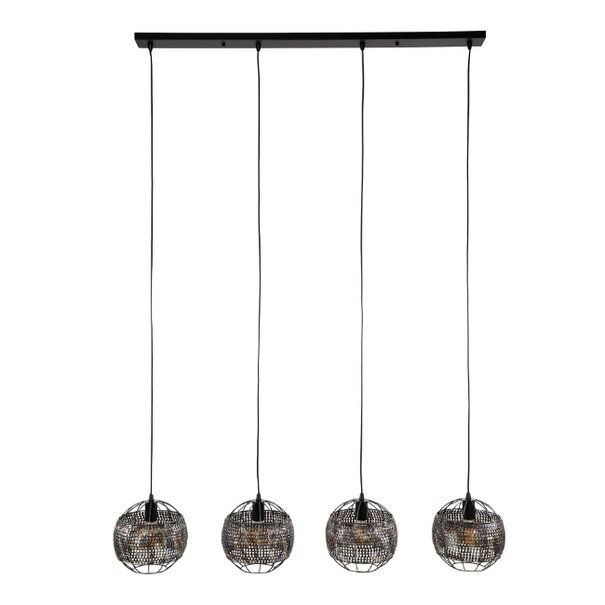 BelaLuz Industriële - Hanglamp - Ø25 cm - 4 Lichts - Gebrand - Peach