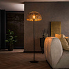 BelaLuz Industriële vloerlamp Peach 1-lichts zwart bruin