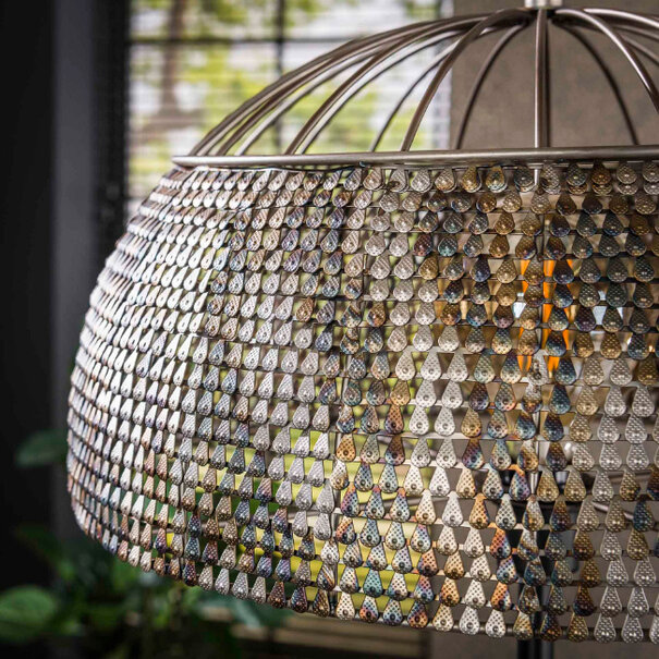 BelaLuz Industriële vloerlamp Peach 1-lichts zwart bruin