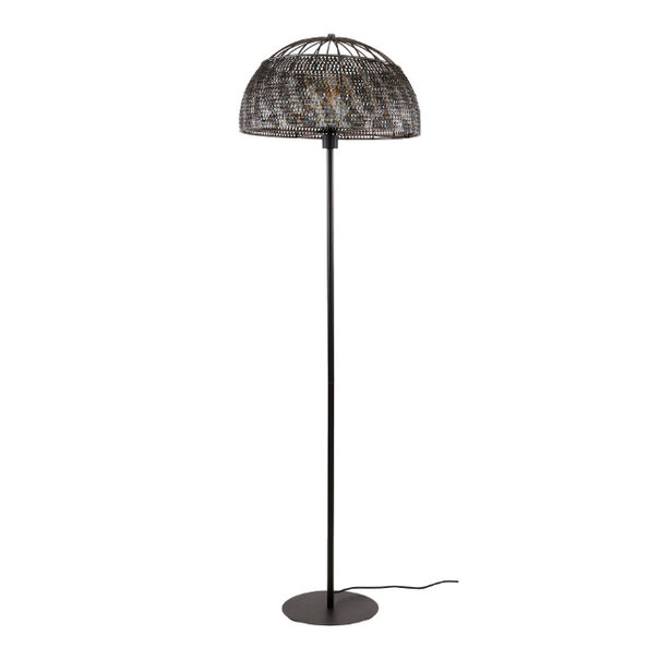 BelaLuz Industriële vloerlamp Peach 1-lichts zwart bruin