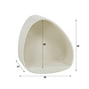 BelaLuz Moderne wandschap Edas 44 cm wit marmer composiet