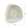 BelaLuz Moderne wandschap Edas 49 cm wit marmer composiet