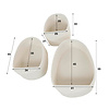 BelaLuz Moderne wandschap Edas 3 set wit marmer composiet
