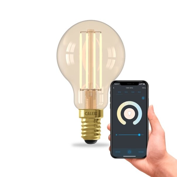 Calex Lichtbron Calex Smart LED E14 4,9W Kogel Amber 470 lumen