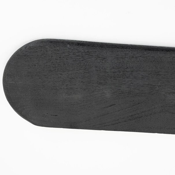 By-Boo Landelijke Wandplank Tre 2 69 cm zwart mangohout