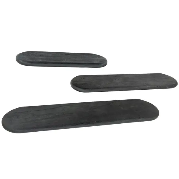 By-Boo Landelijke Wandplank Tre 3 100 cm zwart mangohout