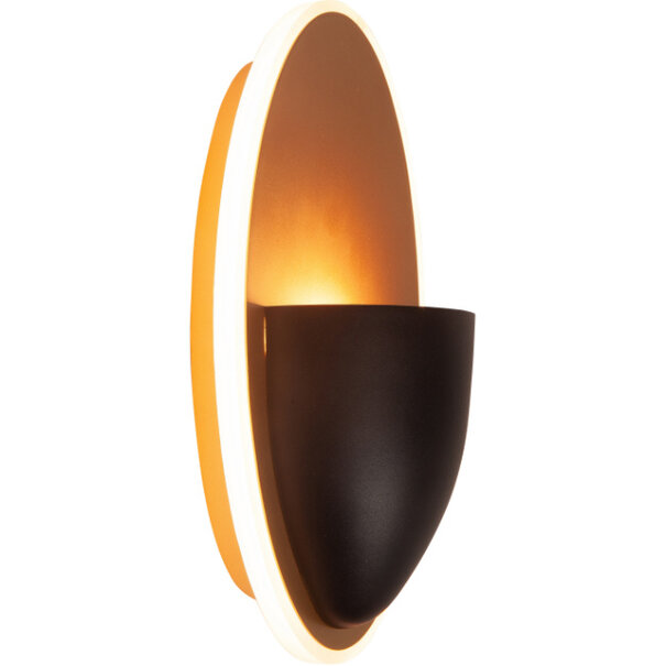 Highlight Moderne Design wandlamp Pisa 1-lichts zwart goud