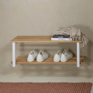 BelaLuz Landelijke Scandinavische Schoenenrek Rizzoli/Marco wit staal