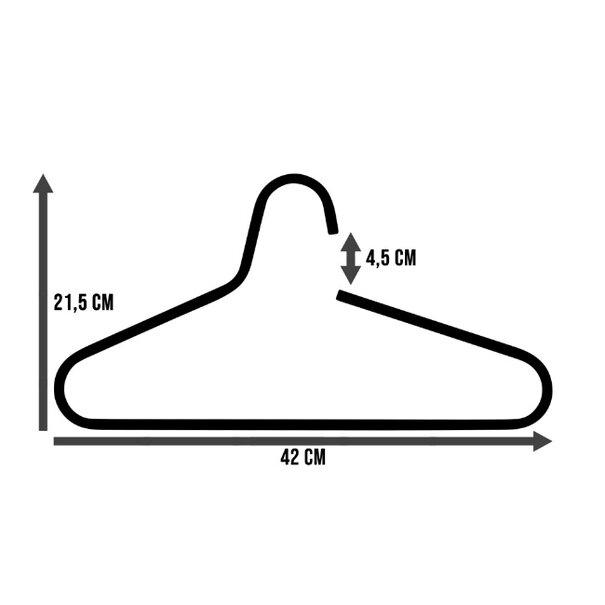 BelaLuz Moderne Kledinghangers Polo Silky taupe staal