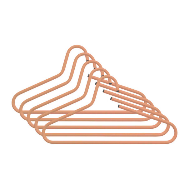 BelaLuz Moderne Retro Kledinghangers Polo Clay Terra staal