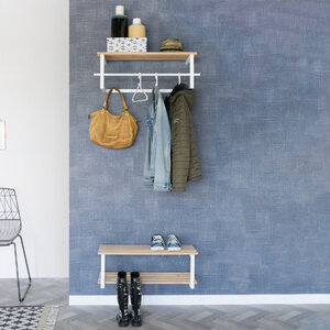 BelaLuz Landelijke Trendy kapstok Marco Eikenhout wit