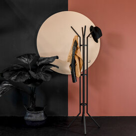 Kapstok Jaimy 8 haken zwart staal