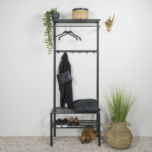 BelaLuz Industriële Moderne Garderobemeubel Ivar zwart