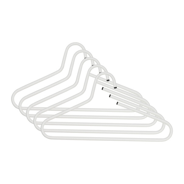 BelaLuz Moderne Kledinghangers Polo wit staal