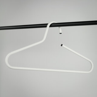 Kledinghangers Polo set van 5 Wit Staal