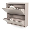 BelaLuz Retro Moderne Schoenenkast Billy 2 Silky taupe staal