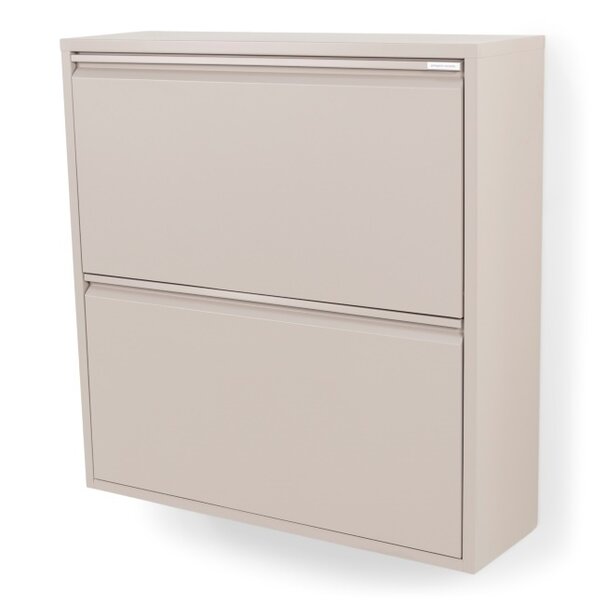 BelaLuz Retro Moderne Schoenenkast Billy 2 Silky taupe staal