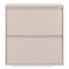 BelaLuz Retro Moderne Schoenenkast Billy 2 Silky taupe staal